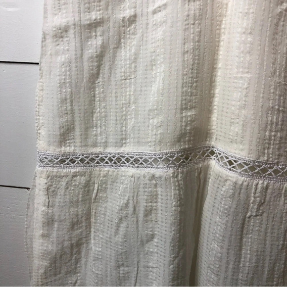 NWT Anthropologie Conditions Apply Banana Valari Maxi Dress White Size Large - Picture 5 of 8